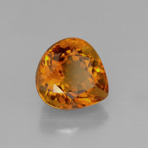 3.16克拉天然橙色黄水晶，梨形，9.6×9.1毫米，VVS