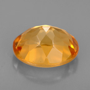 2.66克拉天然黄色黄水晶，椭圆形切割，10.1×8.1毫米，VVS