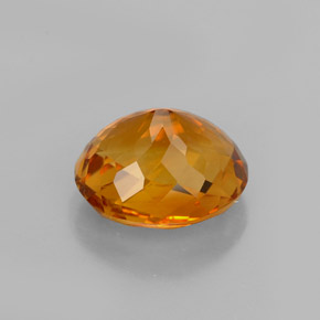 2.06克拉天然橙色黄水晶，椭圆形切割，8.9×7.6毫米，VVS-VS