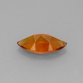 0.88克拉天然橙色黄水晶，马眼形，10×5.1毫米，VVS-VS