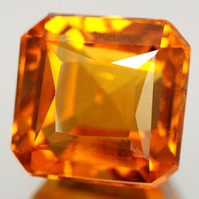 3.00克拉天然黄色黄水晶，祖母绿式切割，8.1×7.9毫米，VS