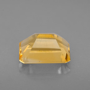 1.95克拉天然黄色黄水晶，祖母绿式切割，8.8×6.8毫米，VS