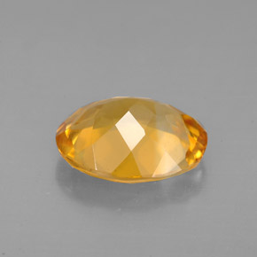 2.83克拉天然黄色黄水晶，椭圆形切割，10.9×9毫米，VVS