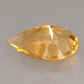 3.95克拉天然橙色黄水晶，梨形，14×9.9毫米，VVS