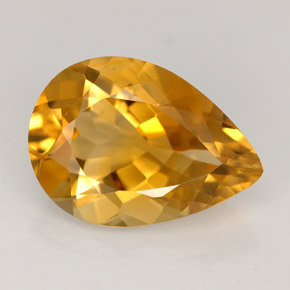 4.30克拉天然橙色黄水晶，梨形，13.9×9.9毫米，VVS