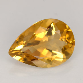 4.30克拉天然橙色黄水晶，梨形，13.9×9.9毫米，VVS