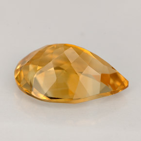 4.30克拉天然橙色黄水晶，梨形，13.9×9.9毫米，VVS