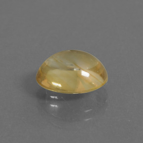 3.42克拉天然黄金色黄水晶，椭圆形切割，10.7×9.1毫米，透明