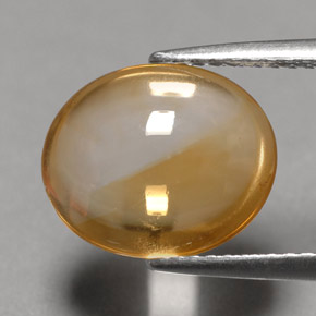 3.54克拉天然橙色黄水晶，椭圆形切割，11.6×9.7毫米，透明