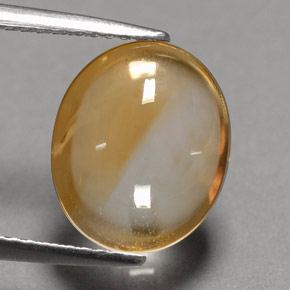 3.54克拉天然橙色黄水晶，椭圆形切割，11.6×9.7毫米，透明