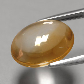 3.54克拉天然橙色黄水晶，椭圆形切割，11.6×9.7毫米，透明