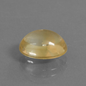 3.25克拉天然黄色黄水晶，椭圆形切割，10.5×8.8毫米，透明