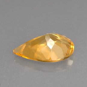 3.00克拉天然橙色黄水晶，梨形，13×9.1毫米，VVS