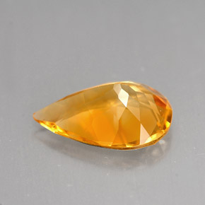2.71克拉天然橙色黄水晶，梨形，12.8×8.8毫米，VVS