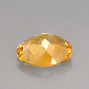 3.85克拉天然黄色黄水晶，椭圆形切割，11.8×9.9毫米，VVS