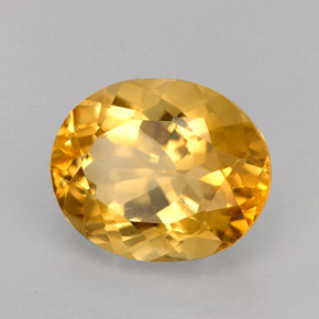 3.31克拉天然橙色黄水晶，椭圆形切割，10.9×9毫米，VVS-VS