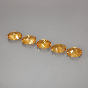 天然黄色黄水晶，椭圆形切割，8.9×7毫米，VVS-VS