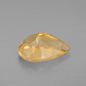 2.74克拉天然黄色黄水晶，梨形，11.6×8毫米，VVS