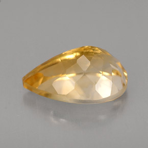 2.90克拉天然黄色黄水晶，梨形，11.9×8毫米，VVS