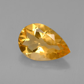2.59克拉天然黄色黄水晶，梨形，11.9×8.1毫米，VVS-VS