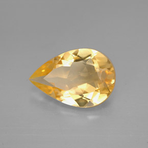 2.44克拉天然黄色黄水晶，梨形，11.8×8毫米，VVS-VS