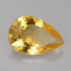 2.31克拉天然黄色黄水晶，梨形，11.9×8.1毫米，VVS