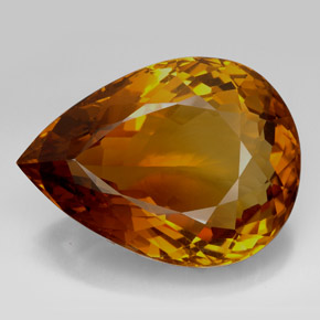 205.85克拉天然棕色黄水晶，梨形，49.1×36.4毫米，IF