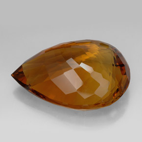 205.85克拉天然棕色黄水晶，梨形，49.1×36.4毫米，IF