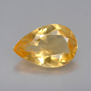 2.26克拉天然黄金色黄水晶，梨形，11.8×8毫米，VVS