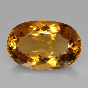 195.95克拉天然棕色黄水晶，椭圆形切割，48.7×33.2毫米，IF