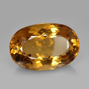 195.95克拉天然棕色黄水晶，椭圆形切割，48.7×33.2毫米，IF