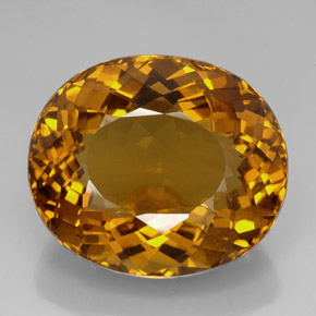 134.85克拉天然棕色黄水晶，椭圆形切割，38.7×33.6毫米，IF
