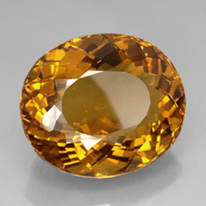 134.85克拉天然棕色黄水晶，椭圆形切割，38.7×33.6毫米，IF