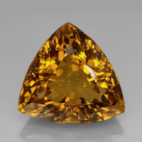 114.70克拉天然棕色黄水晶，三角形，36.2×35毫米，IF