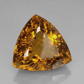 114.70克拉天然棕色黄水晶，三角形，36.2×35毫米，IF