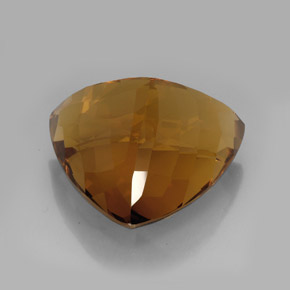114.70克拉天然棕色黄水晶，三角形，36.2×35毫米，IF