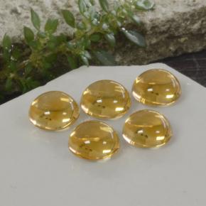 10.33天然金色黄水晶，圆形切割，8.22毫米，透明