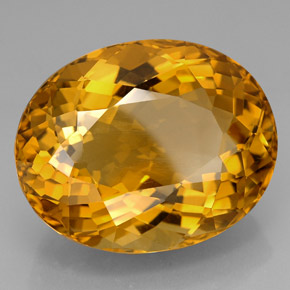 126.20克拉天然黄色黄水晶，椭圆形切割，36.1×28.9毫米，VVS
