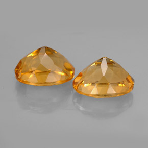 天然黄色黄水晶，椭圆形切割，9.1×7.2毫米，VVS-VS