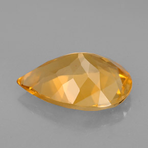 3.05克拉天然黄色黄水晶，梨形，13×9.1毫米，VVS
