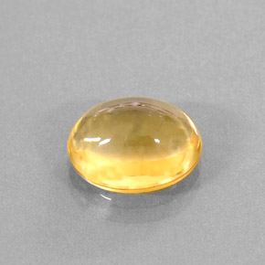 3.24克拉天然黄色黄水晶，椭圆形切割，10.9×8.9毫米，透明