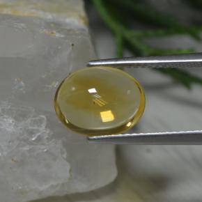 2.63克拉天然黄色黄水晶，椭圆形切割，10.7×8.6毫米，透明