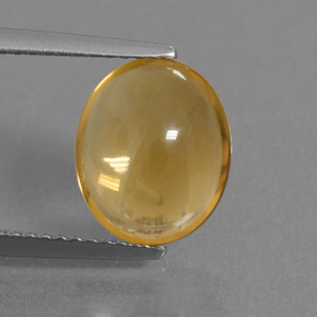 2.70克拉天然黄色黄水晶，椭圆形切割，10.6×8.8毫米，透明