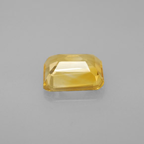 1.99克拉天然黄色黄水晶，祖母绿式切割，8.7×6.8毫米，VVS-VS