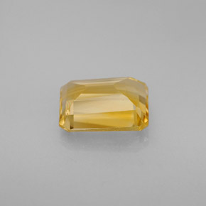 1.97克拉天然黄色黄水晶，祖母绿式切割，9×6.9毫米，VVS
