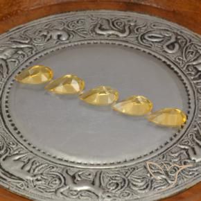 3.41克拉天然黄水晶，梨形，VVS-VS