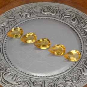 3.62天然黄色黄水晶，梨形，8.1×5.2毫米，VVS-VS