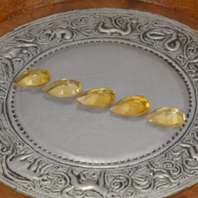 3.62天然黄色黄水晶，梨形，8.1×5.2毫米，VVS-VS