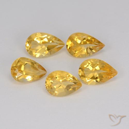 3.36克拉天然黄水晶，梨形，VVS-VS