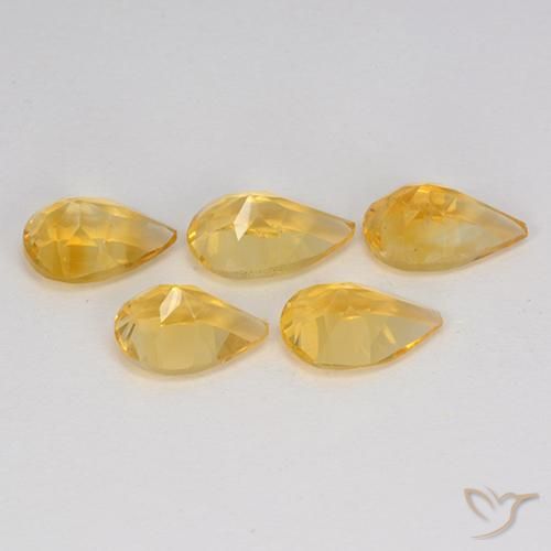 3.36克拉天然黄水晶，梨形，VVS-VS